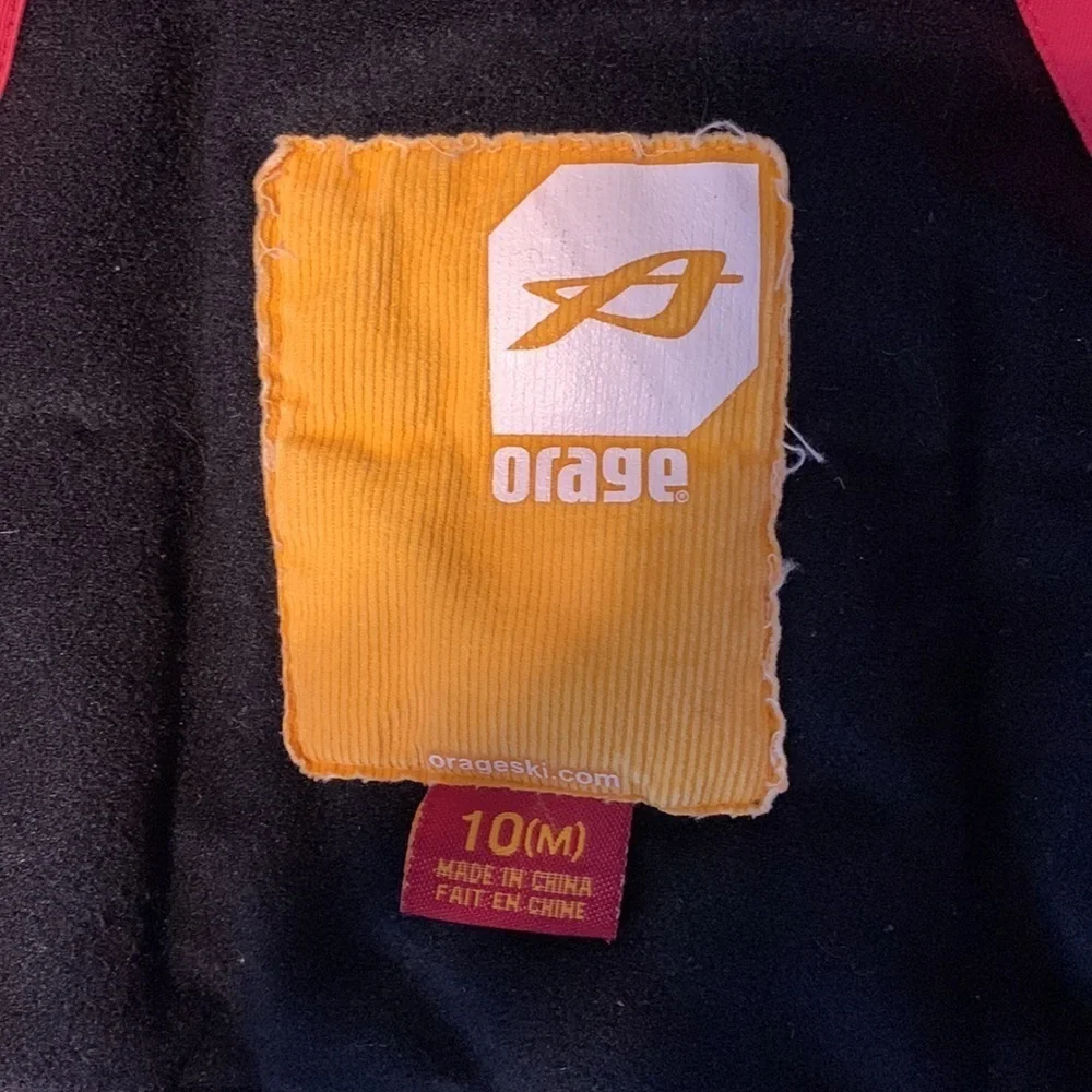 ORAGE girls size 10 mint green ski coat warm winter Y2K